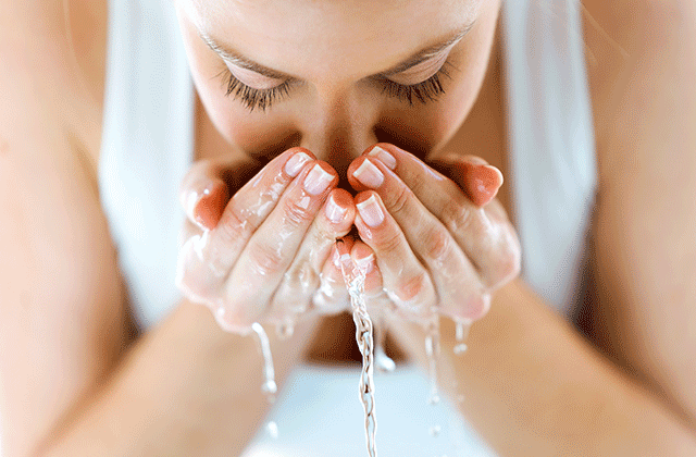 Type eau Lavage visage